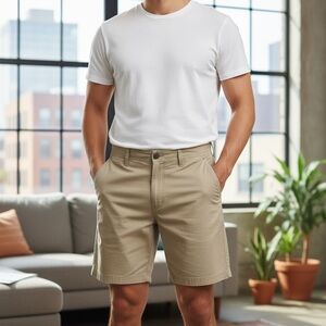 Columbia Men's Khaki Flat Front Shorts